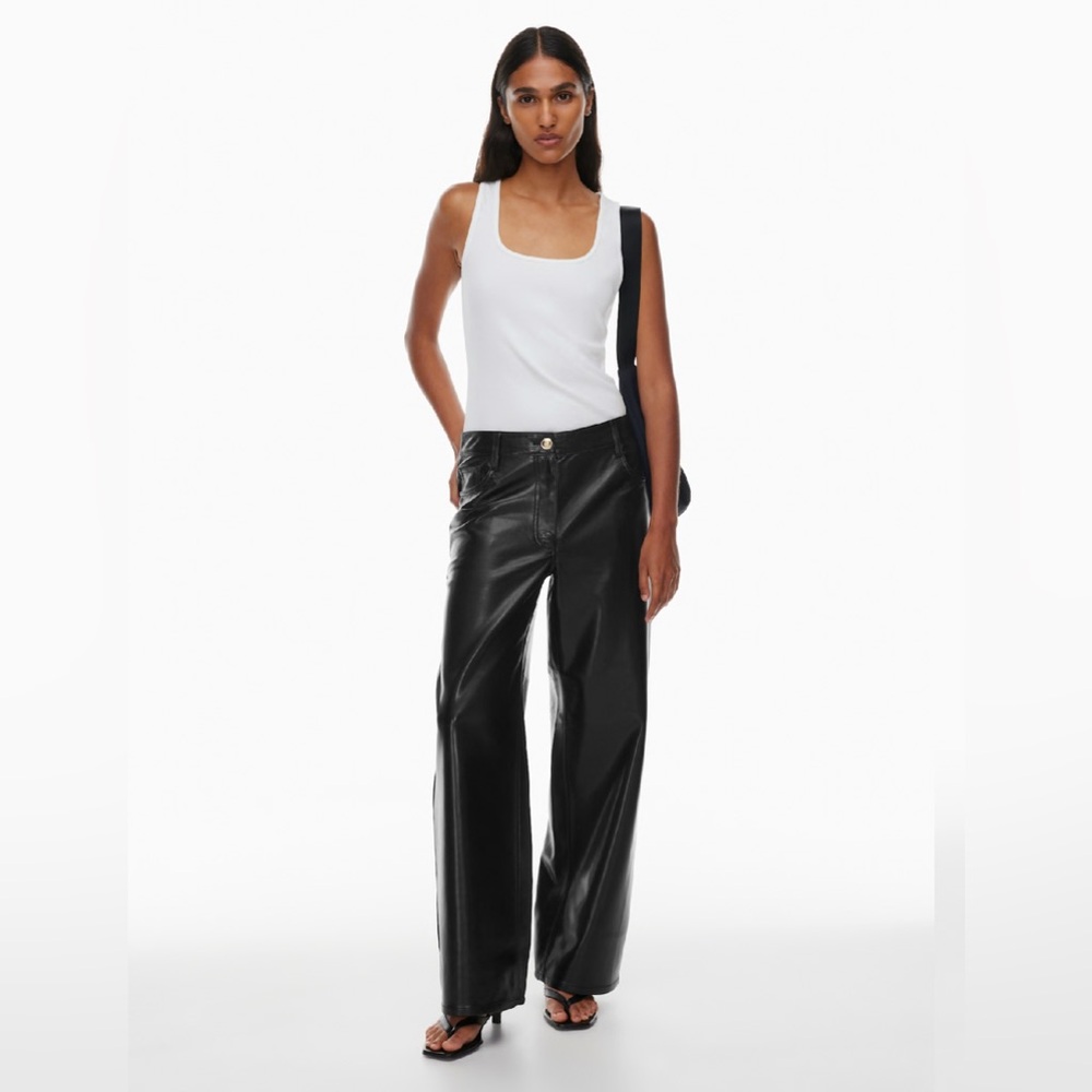 Aritzia Barton Black Vegan Leather Pants